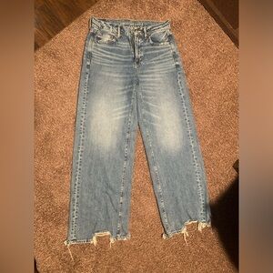 American Eagle, Dreamy Drape Super High-Rise Baggy Wide Leg, Size 4 Regular NWOT